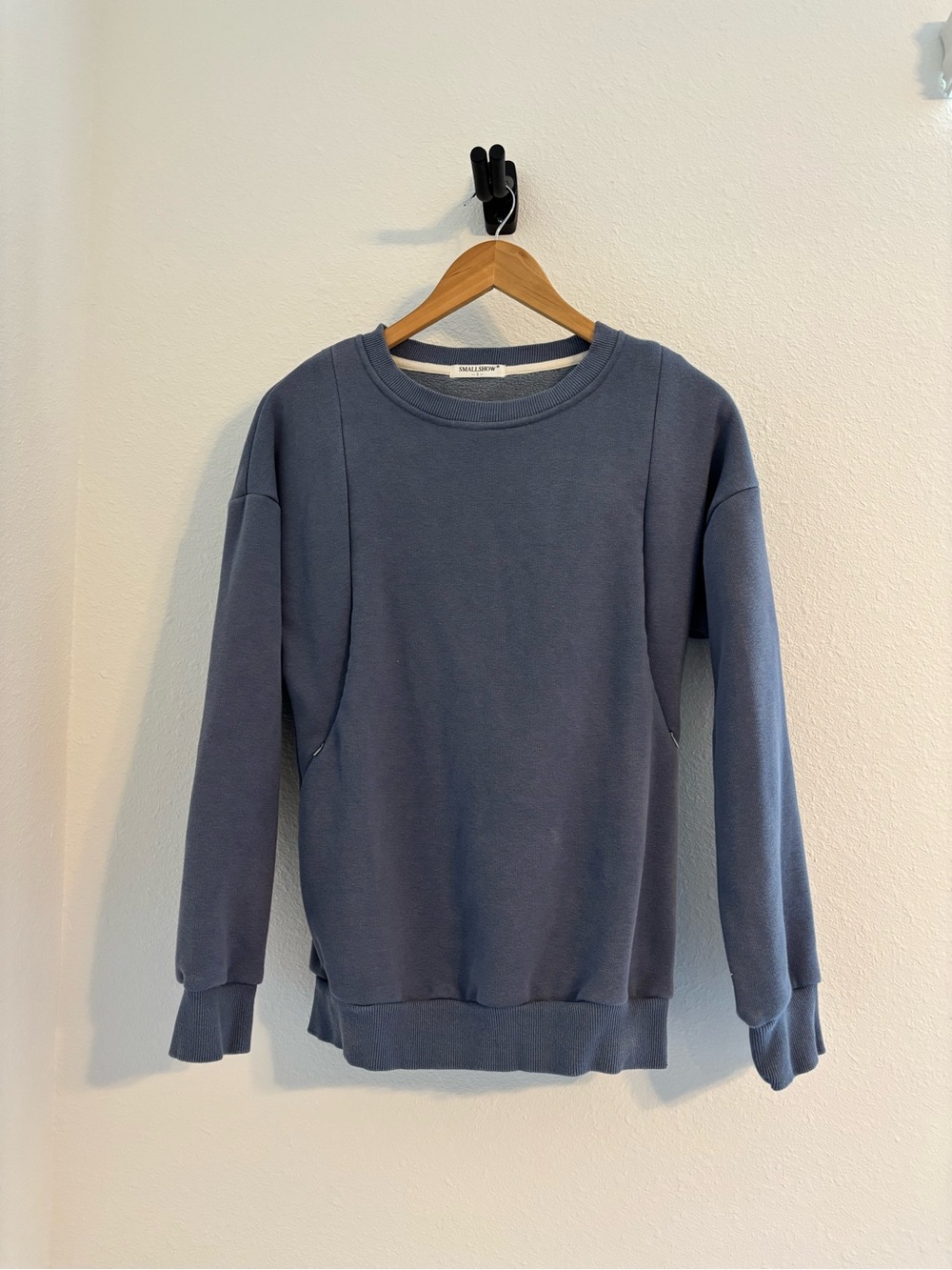 Breastfeeding Mama Crewneck Sweater in Slate Blue